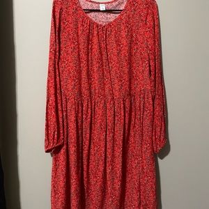 old navy , size small , red with flowers